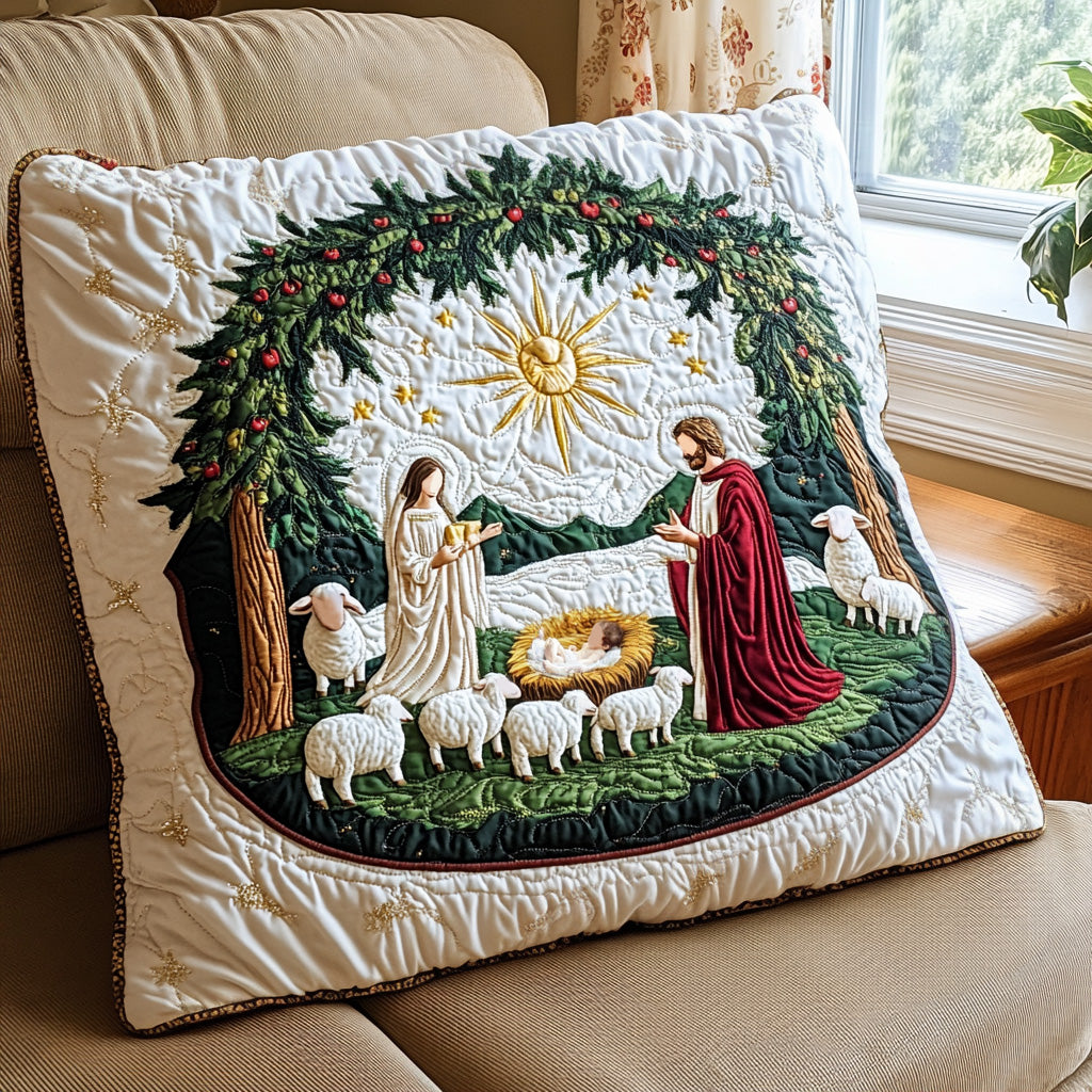 Blessed Manger Quilted Bedding Pillow Case NCU0PT1511