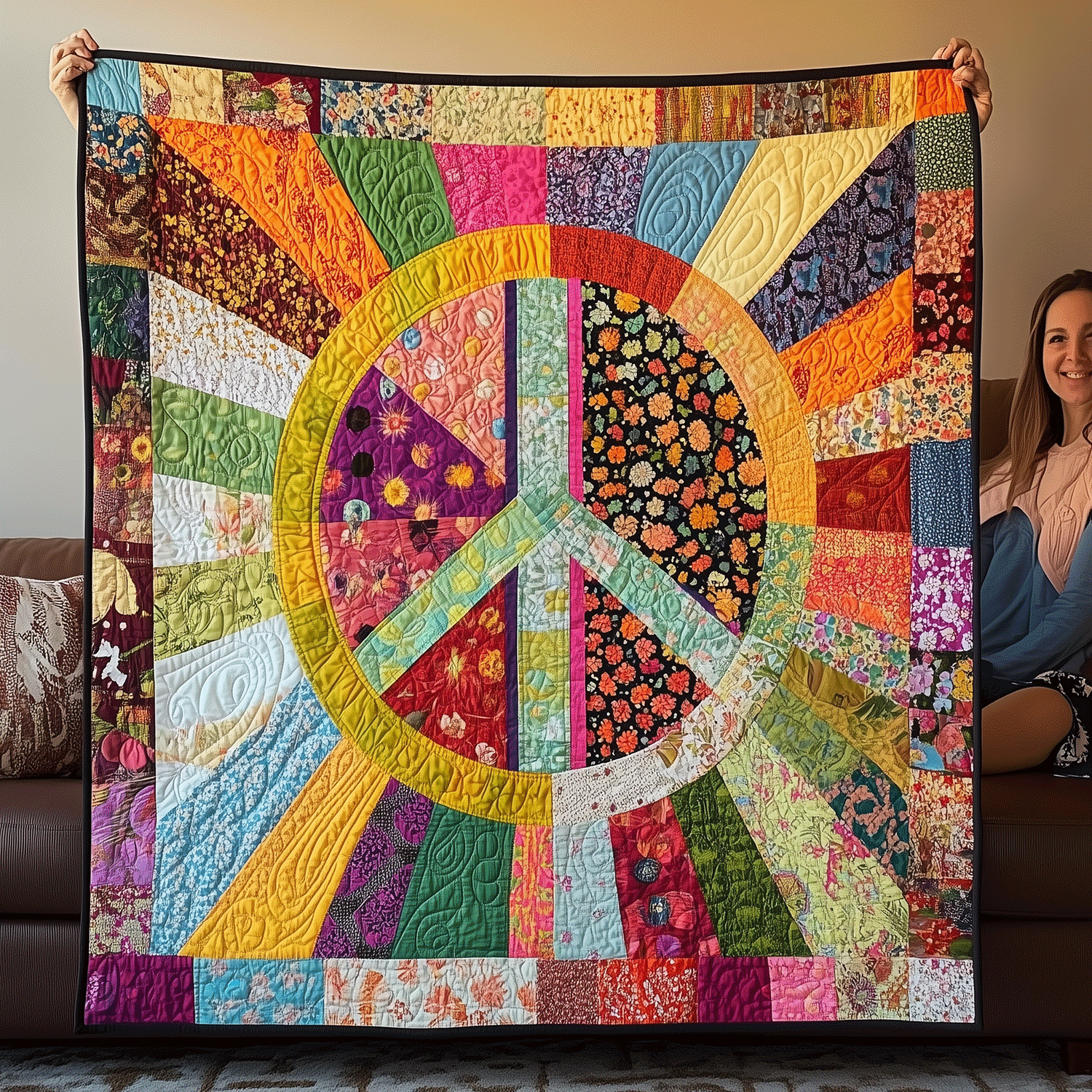 Blissful Spectrum Quilted Blanket NCU0TH1714