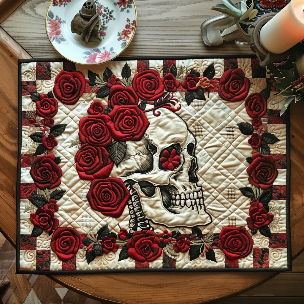 Bouquet of Bones Quilted Place Mat NCU0TH516