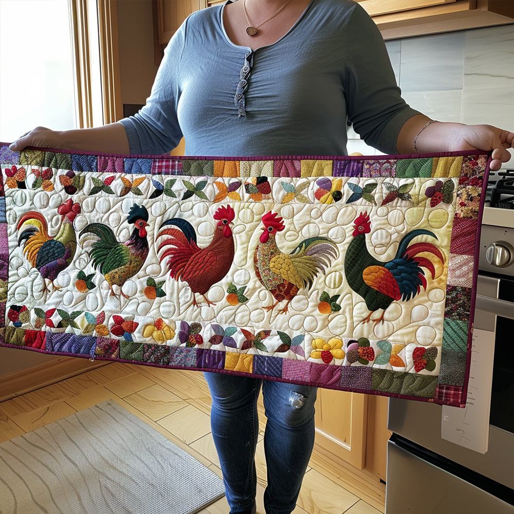 Chicken Quilted Table Runner NCU0VT01