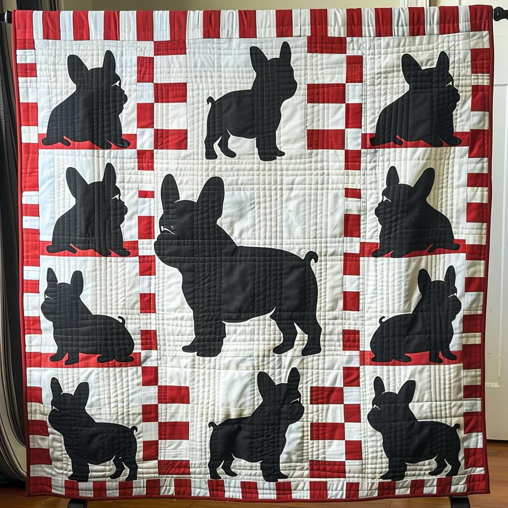 Bulldog Bliss Quilted Blanket NCU0DK268