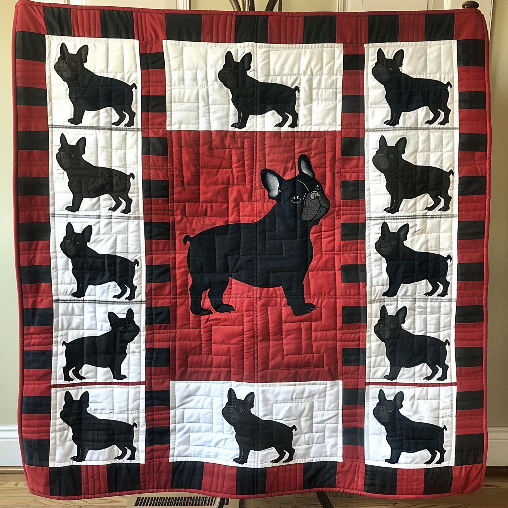 Bulldog Boulevard Quilted Blanket NCU0DK269