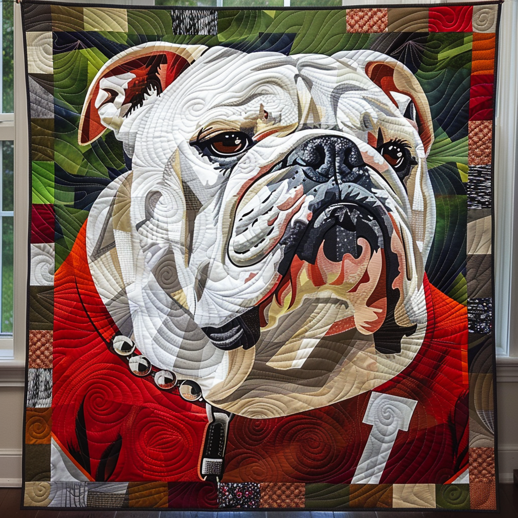 Bulldog Paws And Pride Quilted Blanket NCU0DV1606