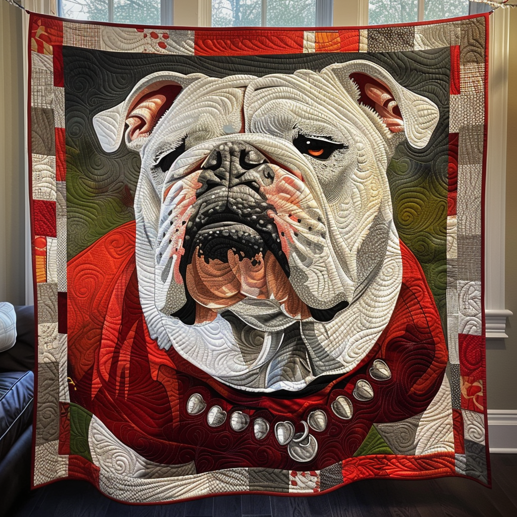 Bulldog Power Stance Quilted Blanket NCU0DV1604