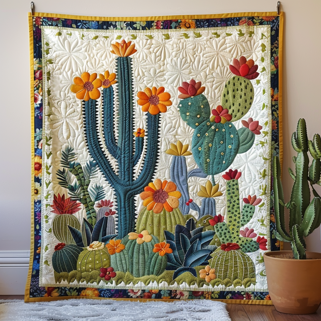 Cactus Quilted Blanket NCU0VT07