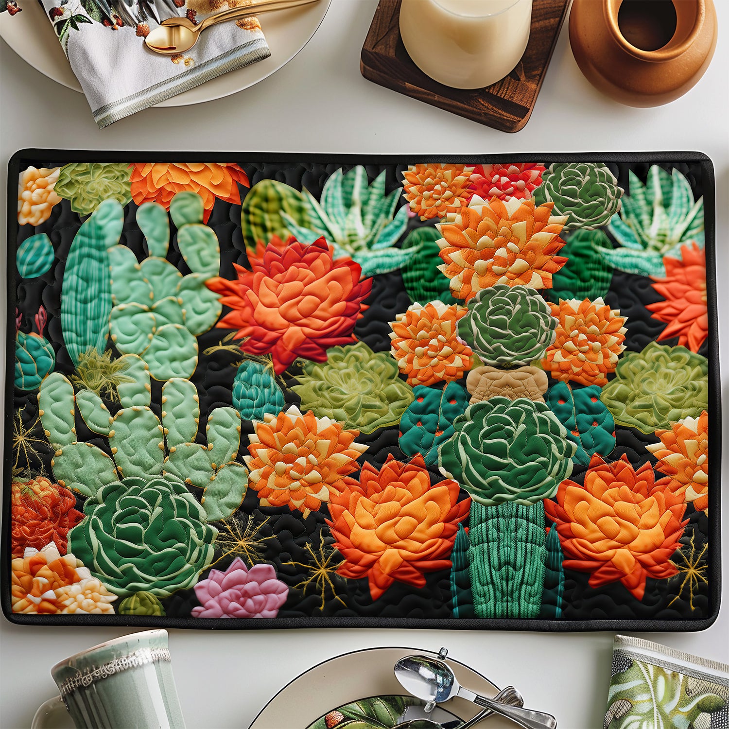 Cactus Haven Quilted Place Mat NCU0TH494