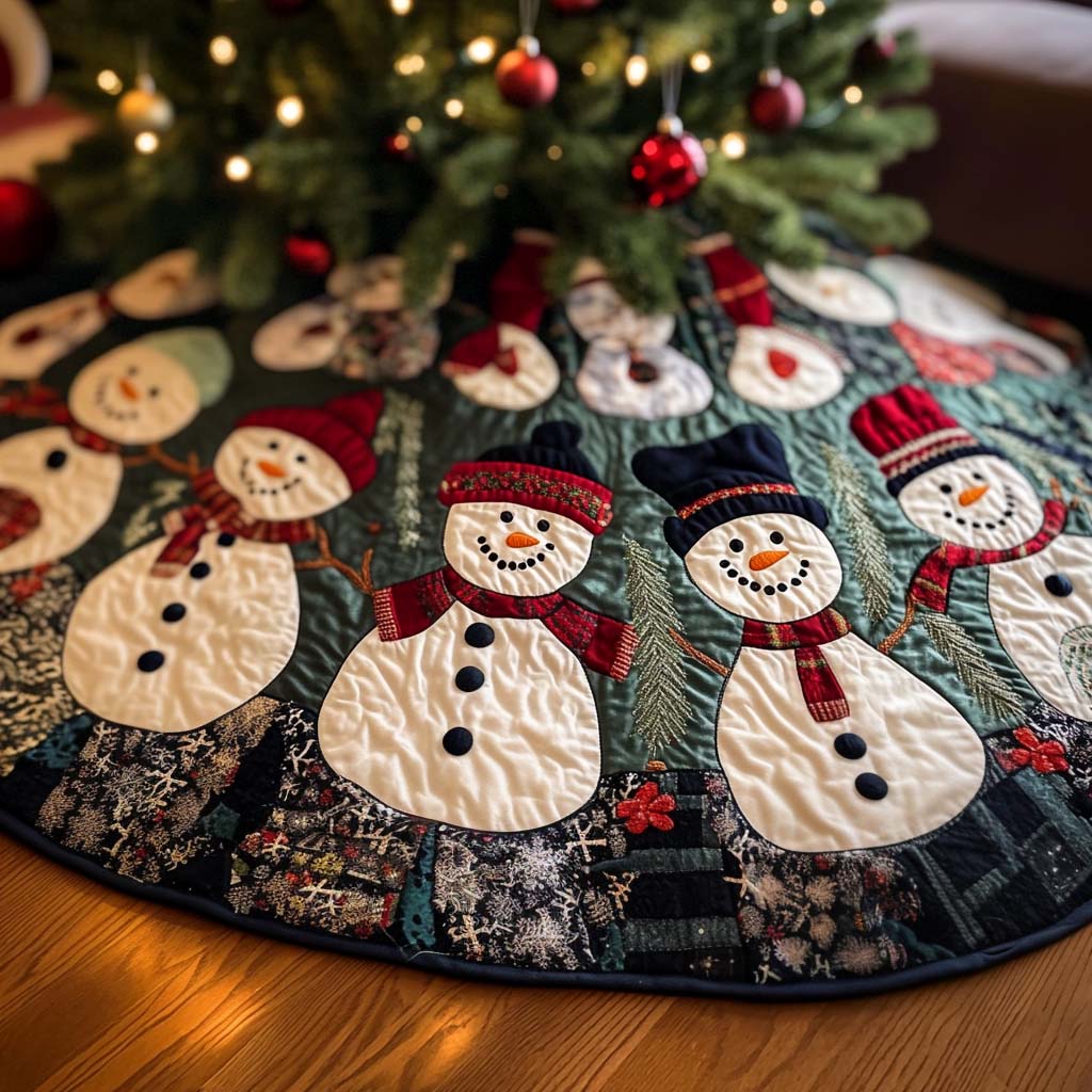 Candy Cane Bliss Christmas Quilted Tree Skirt NCU0NT1353