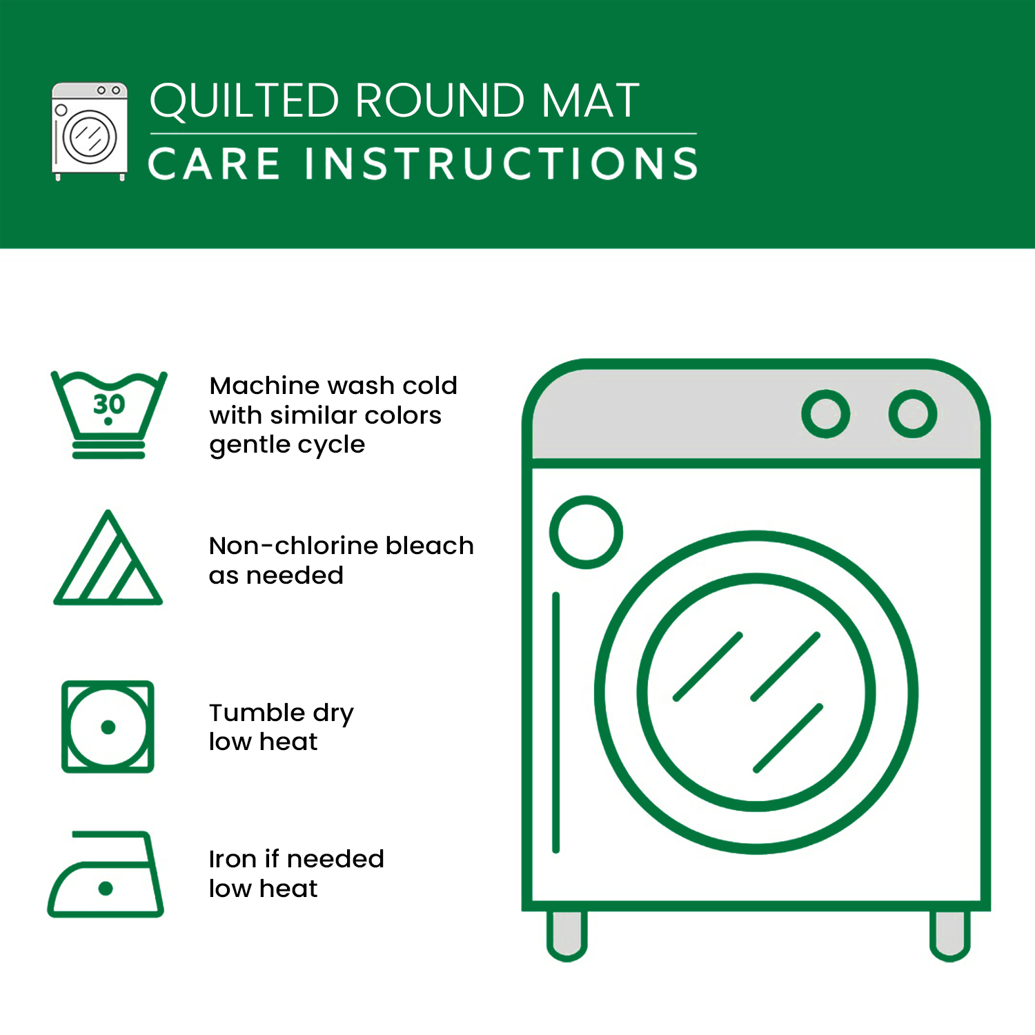 Forest Forage Quilted Round Mat NCU0NT1226