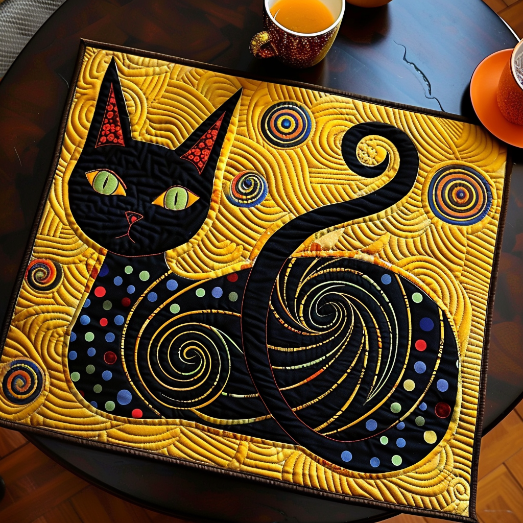 Cat's Midnight Elegance Quilted Place Mat NCU0TH404