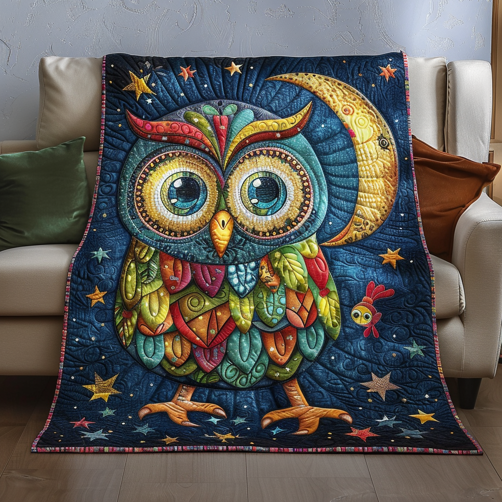 Celestial Owl Quilted Blanket NCU0NT055