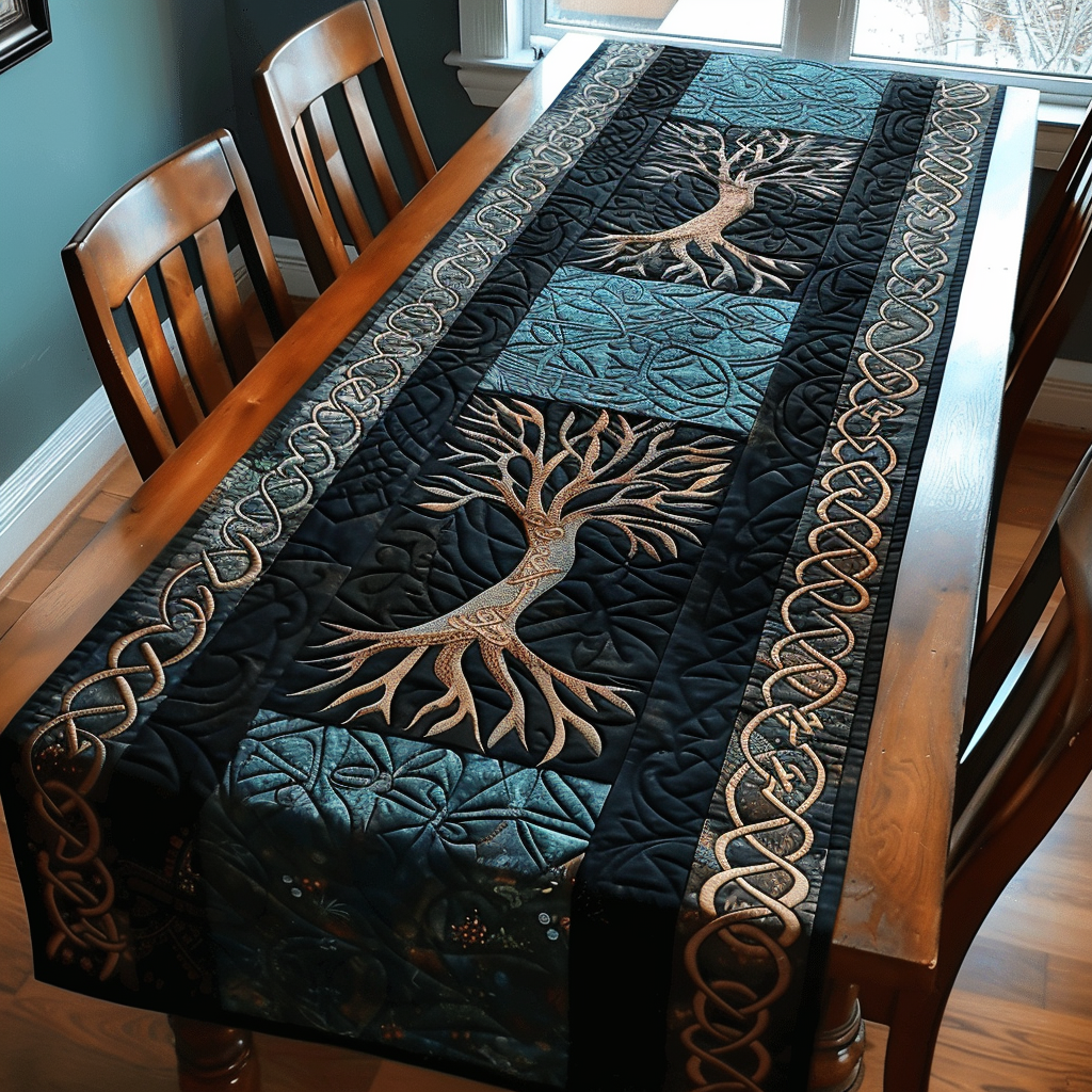 Celtic Roots Quilted Table Runner NCU0TH451