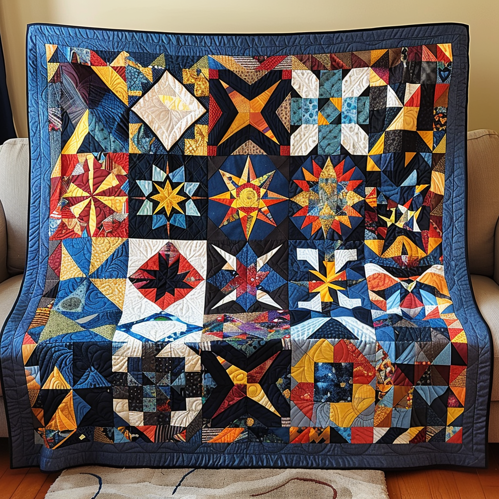 Ceremonial Colors Quilted Blanket NCU0TH706