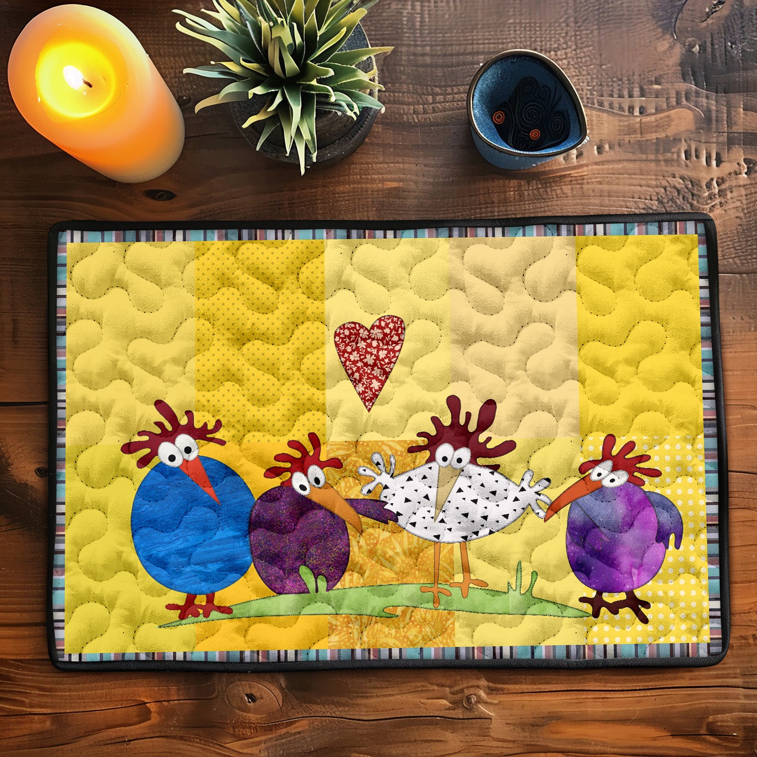 Chicken Quilted Placemat NCU0LL009