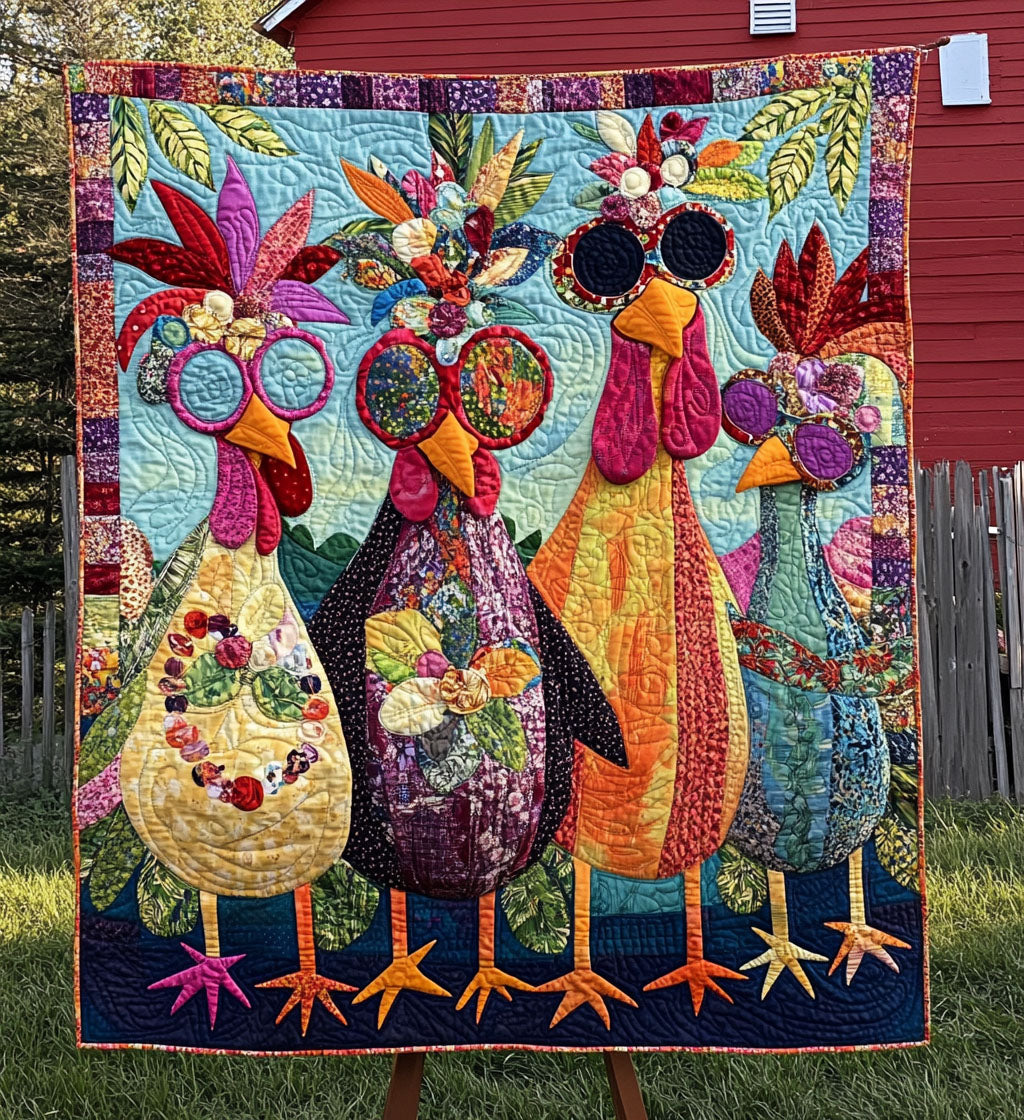 Chicken Coop Colors Quilted Blanket NCU0PT901