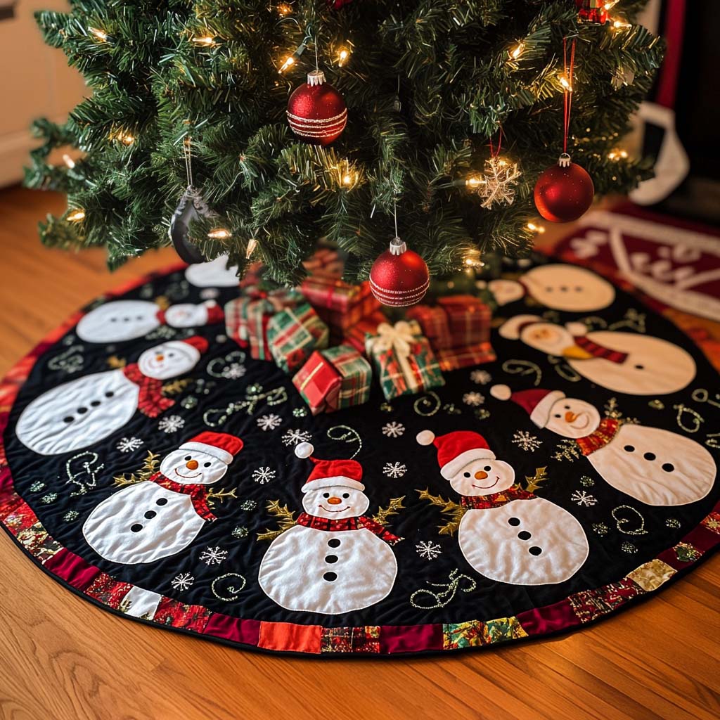 Chilly Cheer Christmas Quilted Tree Skirt NCU0NT1507