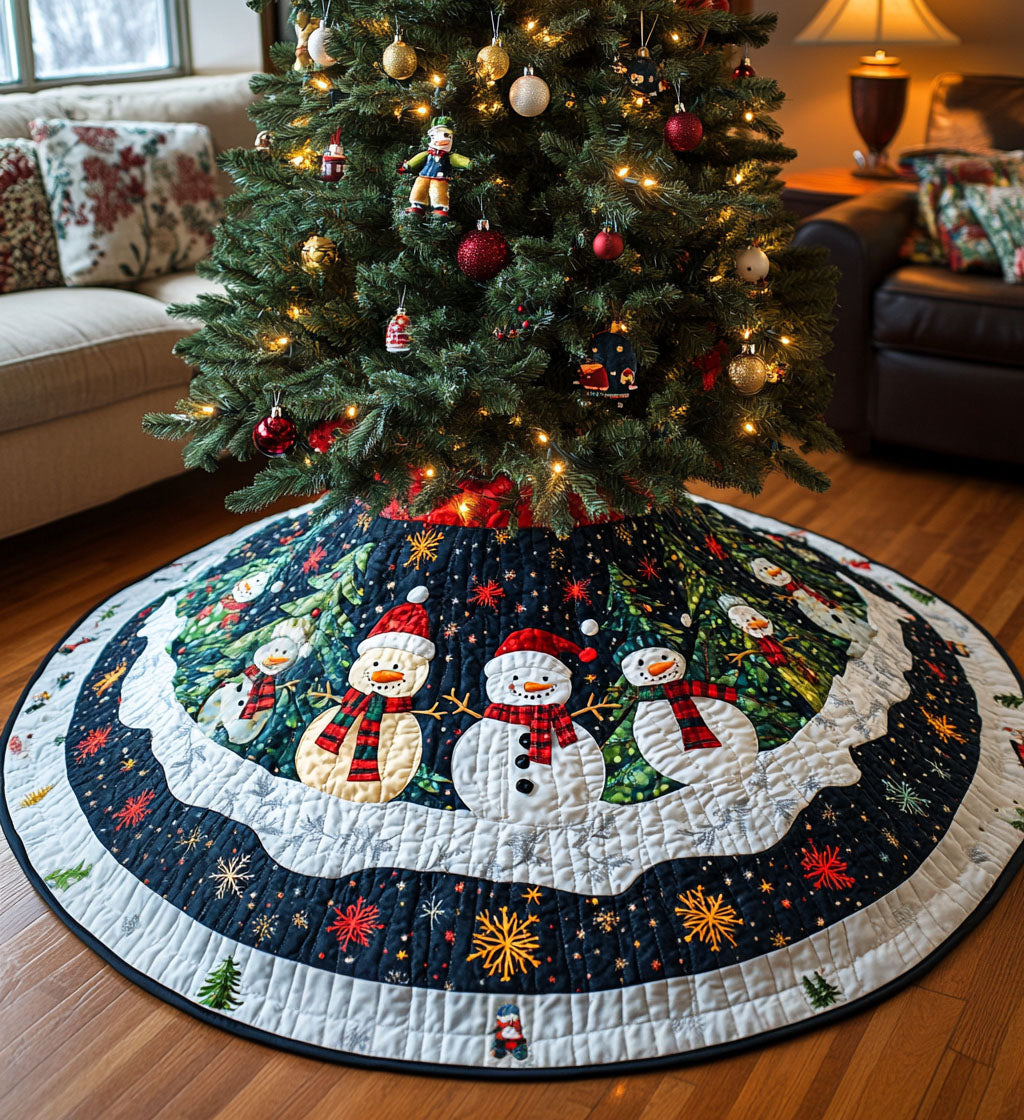 Chimney Charm Quilted Christmas Tree Skirt NCU0PT1016