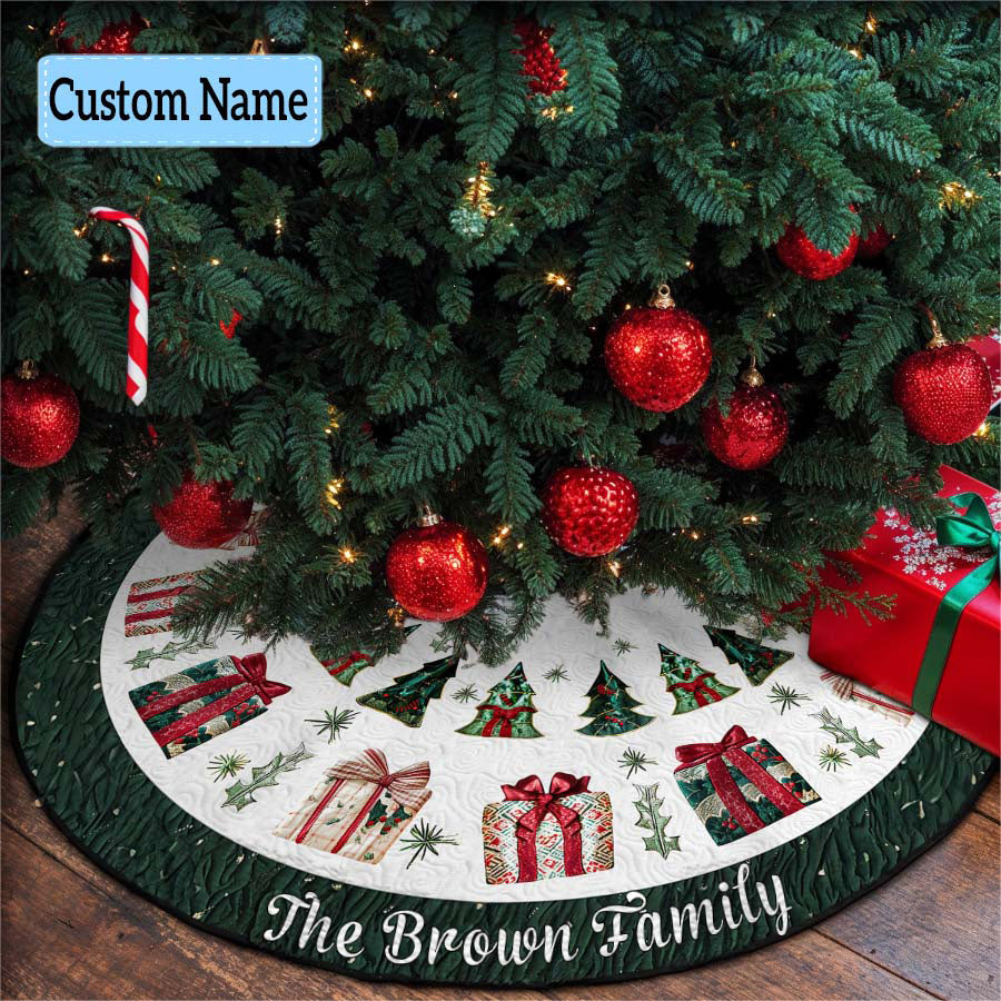 Christmas Gifts Personalized Custom Quilted Christmas Tree Skirt