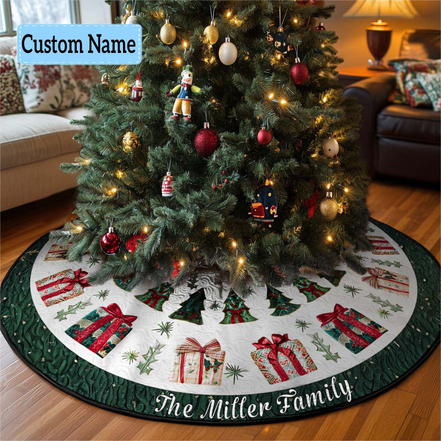 Christmas Gifts Personalized Custom Quilted Christmas Tree Skirt