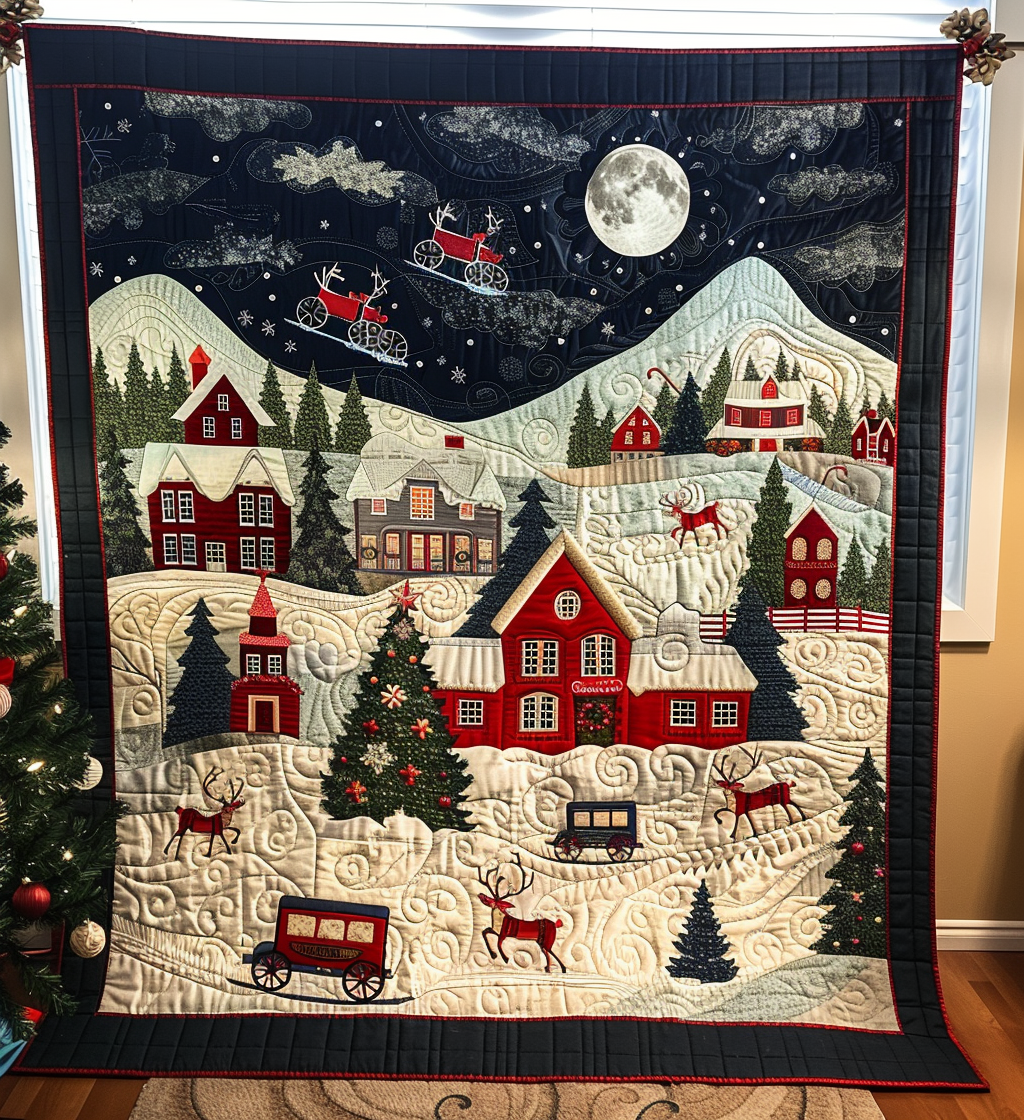 Christmas Night Quilted Blanket NCU0DV322