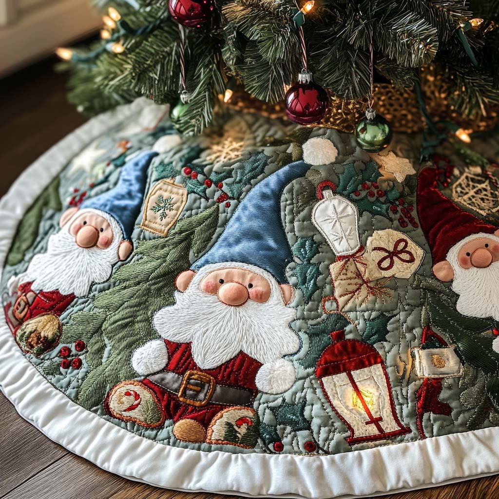 Christmas Carousel Christmas Quilted Tree Skirt NCU0NT1354