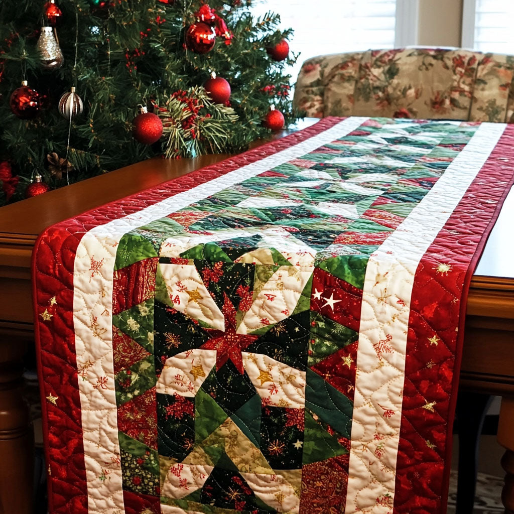 Christmas Eve Glow Quilted Table Runner NCU0PT1823