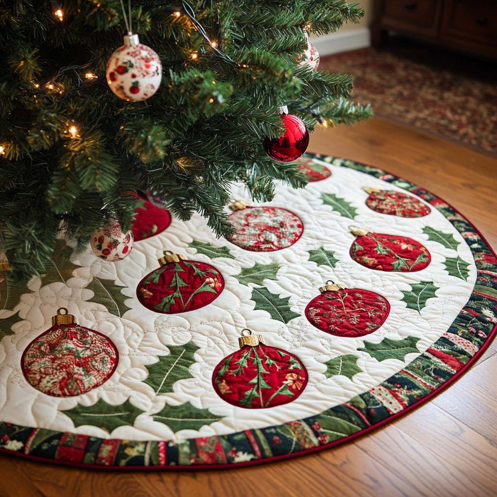 Christmas Ornaments Christmas Quilted Tree Skirt NCU0NT1523