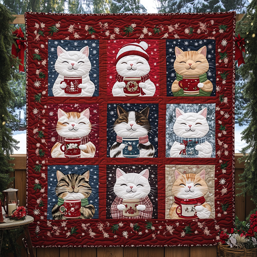 Christmas Paws Quilted Blanket NCU0TL1245