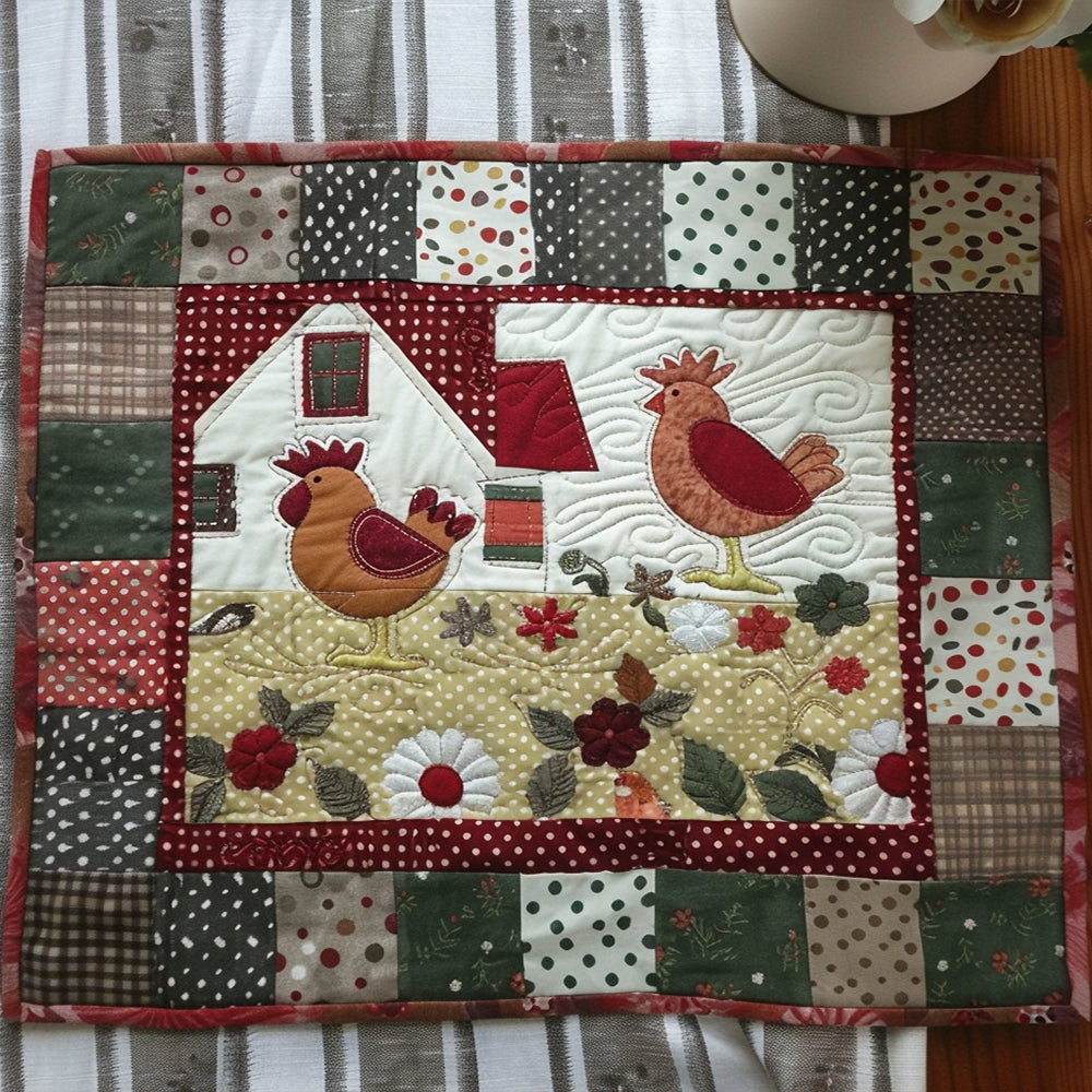 Classic Country Chicken Quilted Place Mat NCU0TL220