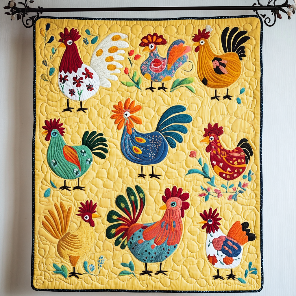 Clucking Comfort Quilted Blanket NCU0DK308