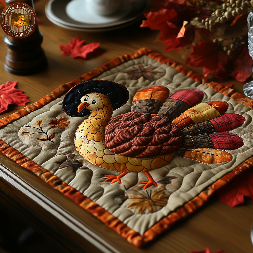 Clumsy Turkey Quilted Placemat NCU0DV1191