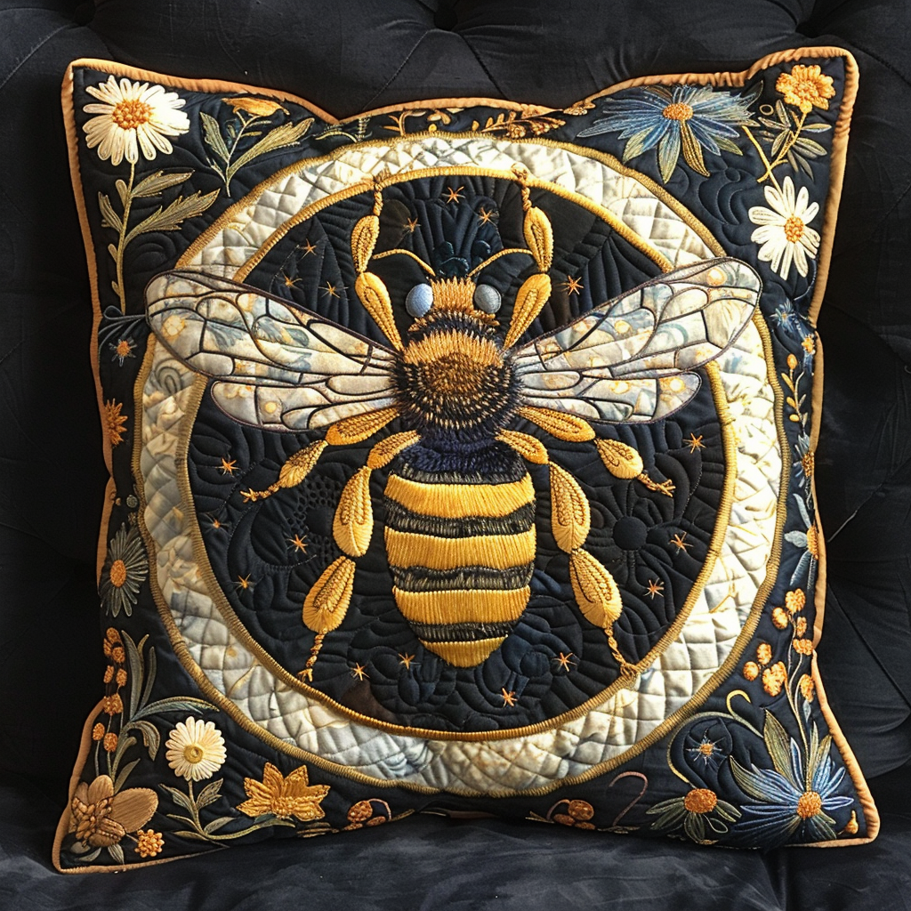 Bee Quilted Pillow Case NCU0VT21