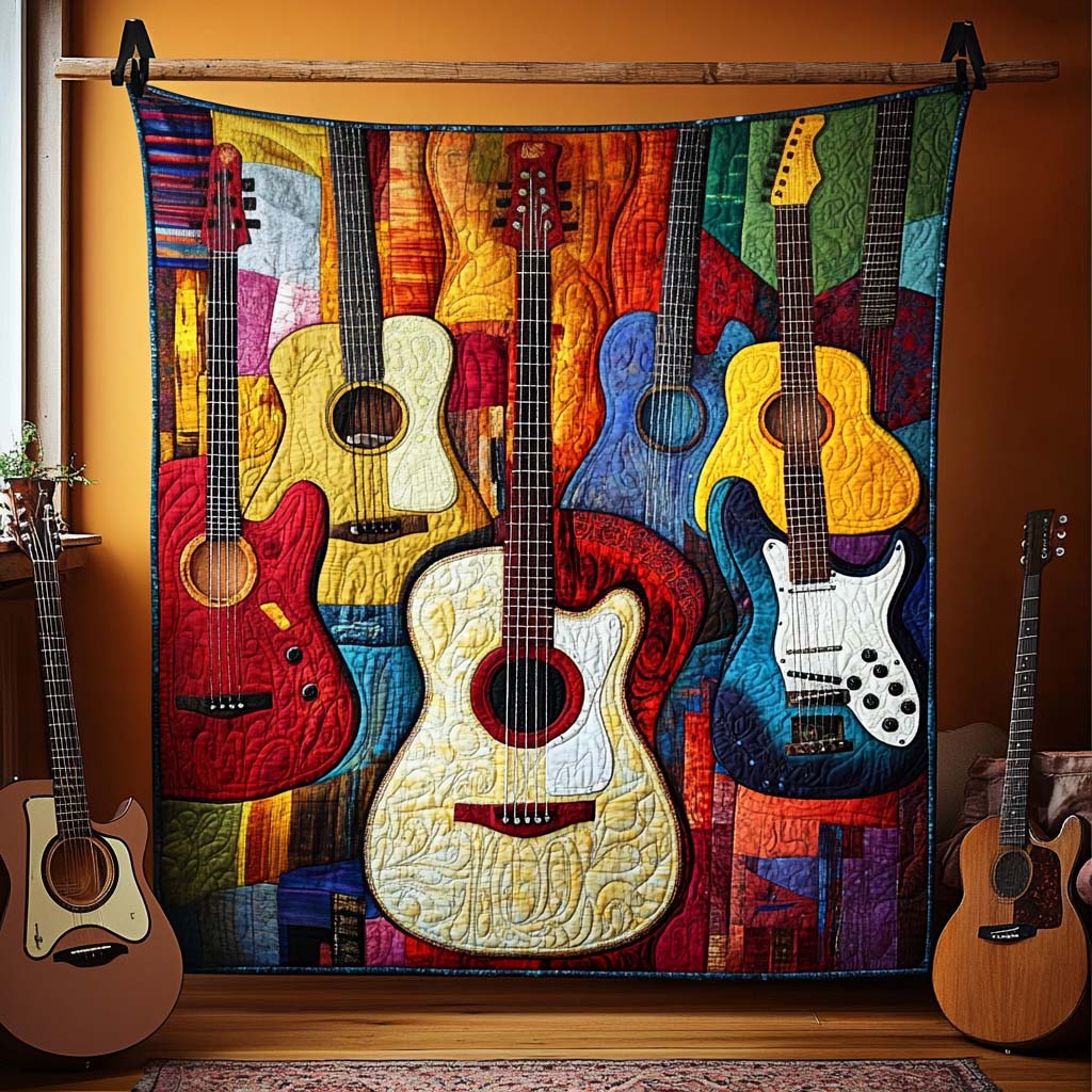 Colorful Chords Quilted Blanket NCU0NT1534