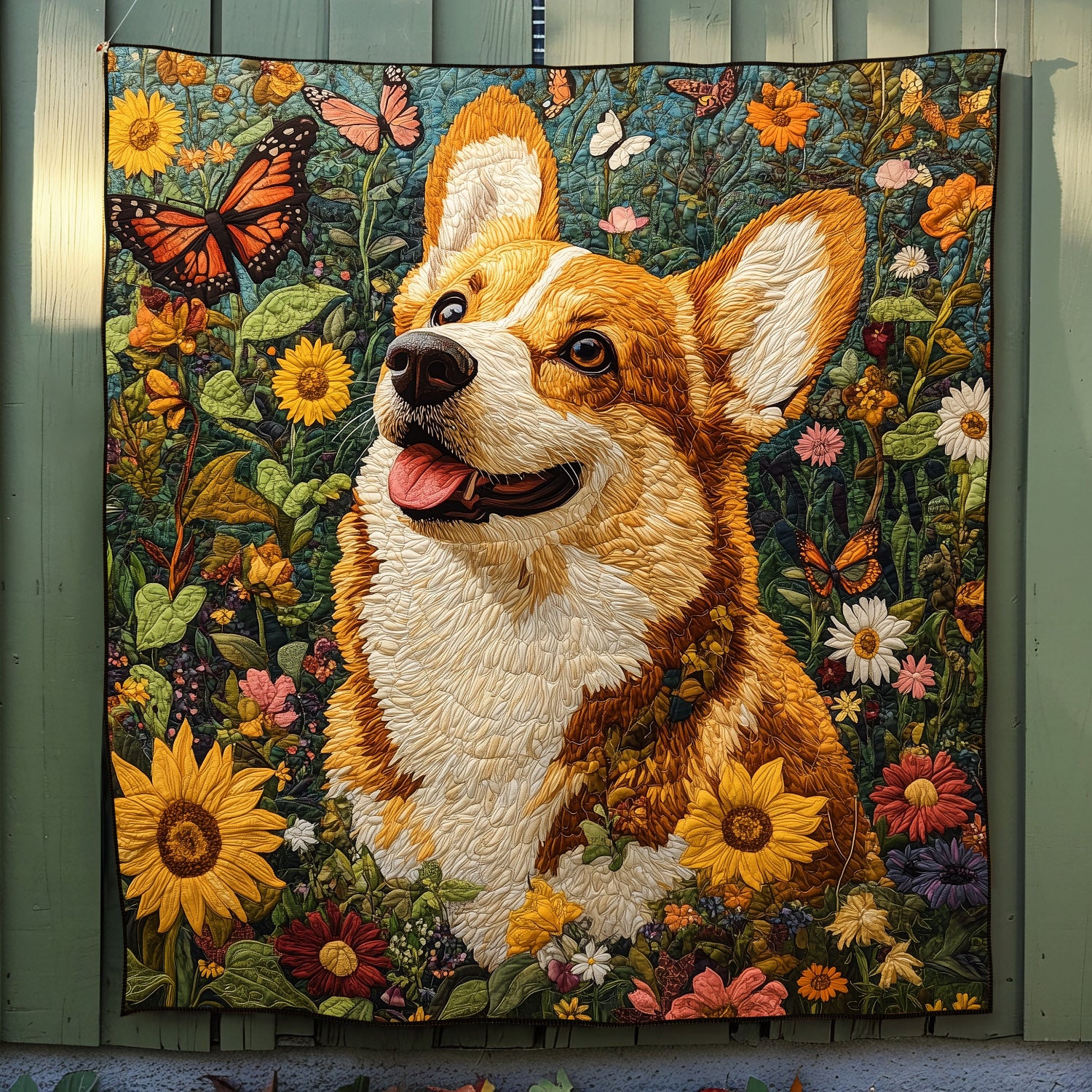 Corgi Adventures Quilted Blanket NCU0PT911