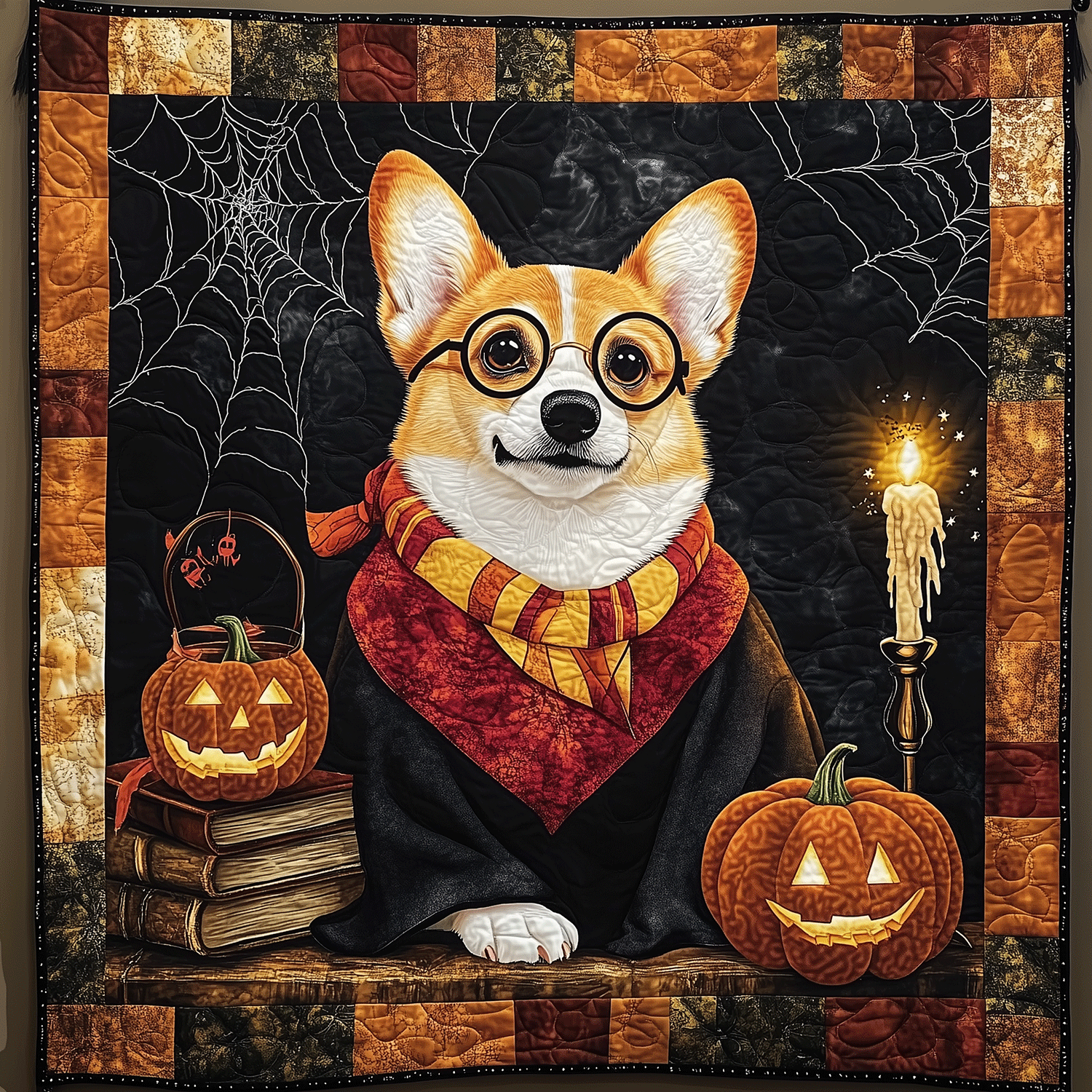 Corgi Bewitching Tale Quilted Blanket NCU0TH1745