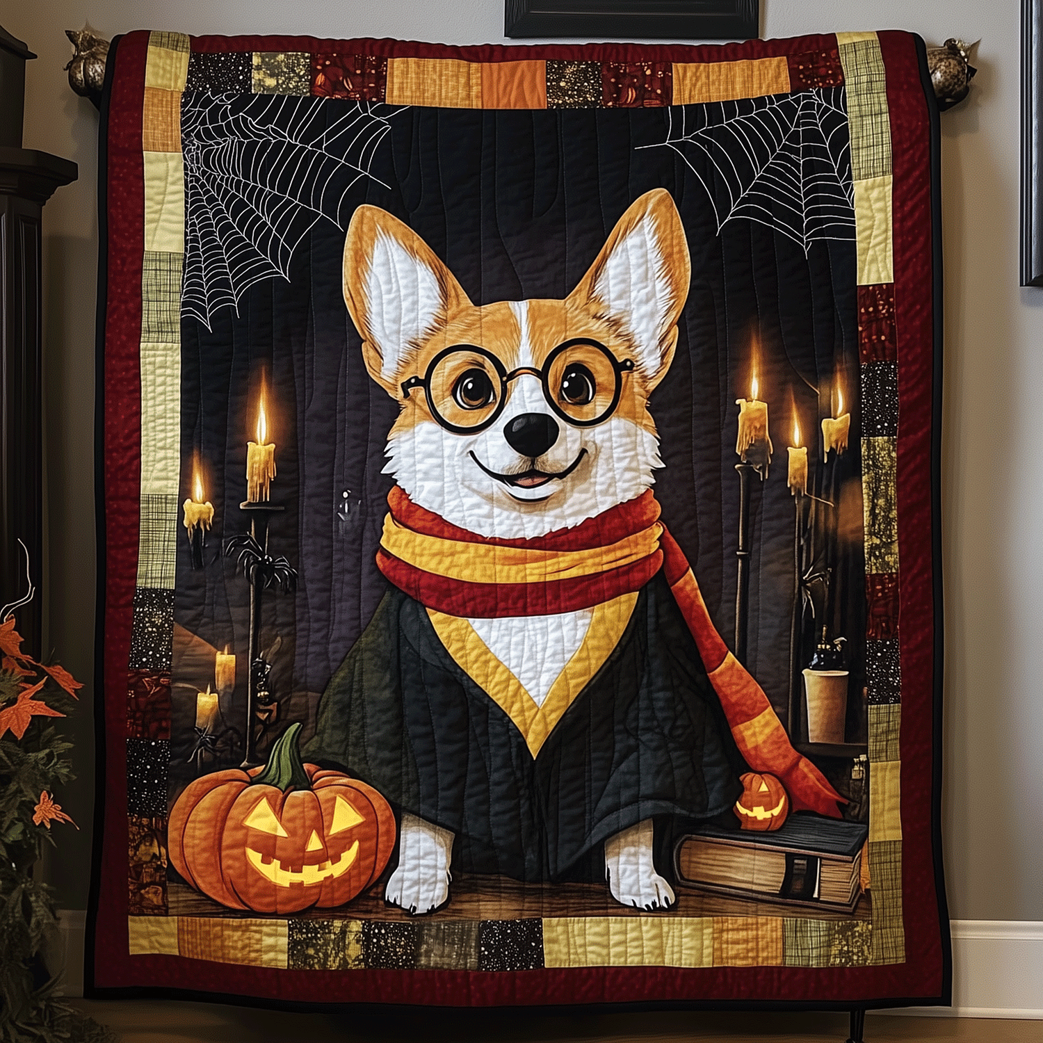 Corgi Coven Quilted Blanket NCU0TH1747