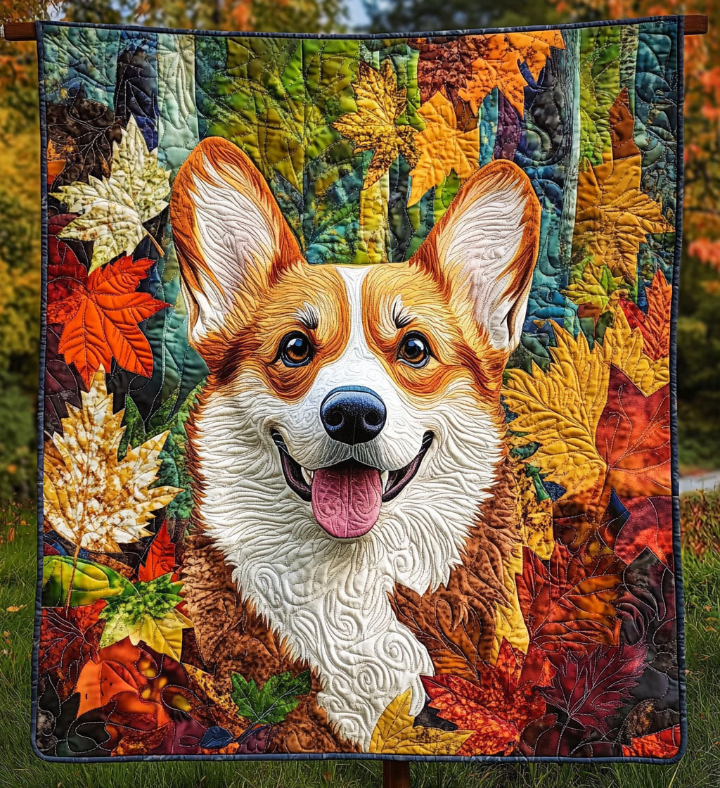 Corgi Cuddle Haven Quilted Blanket NCU0PT758