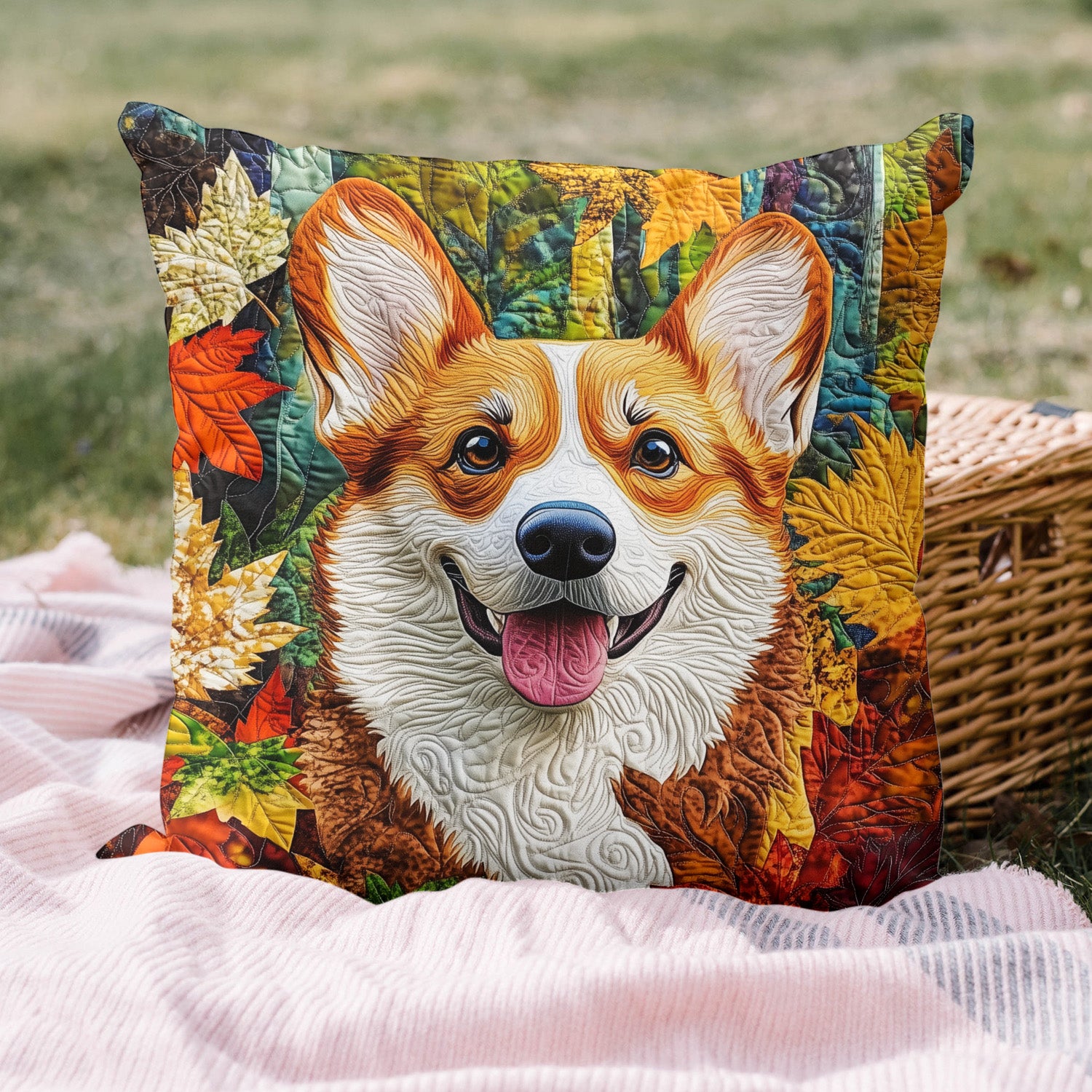 Corgi Cuddle Haven Quilted Pillow Case NCU0PT808