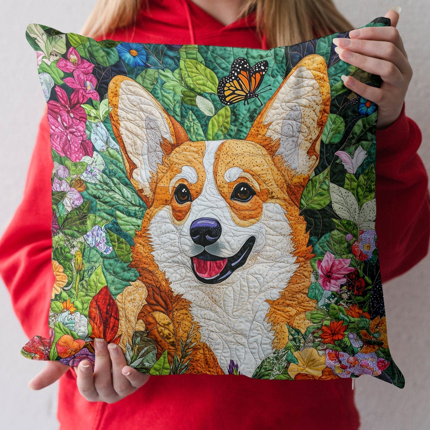 Corgi Dreams Quilted Pillow Case NCU0PT809