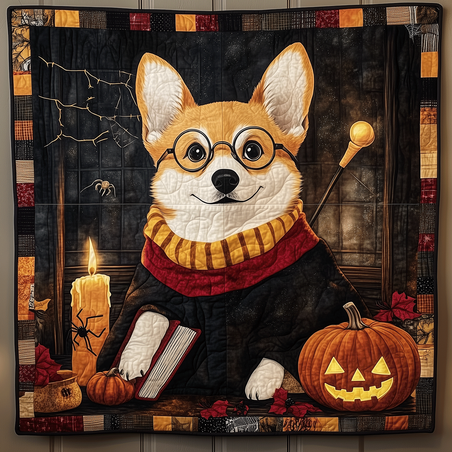 Corgi Magic Wand Quilted Blanket NCU0TH1748