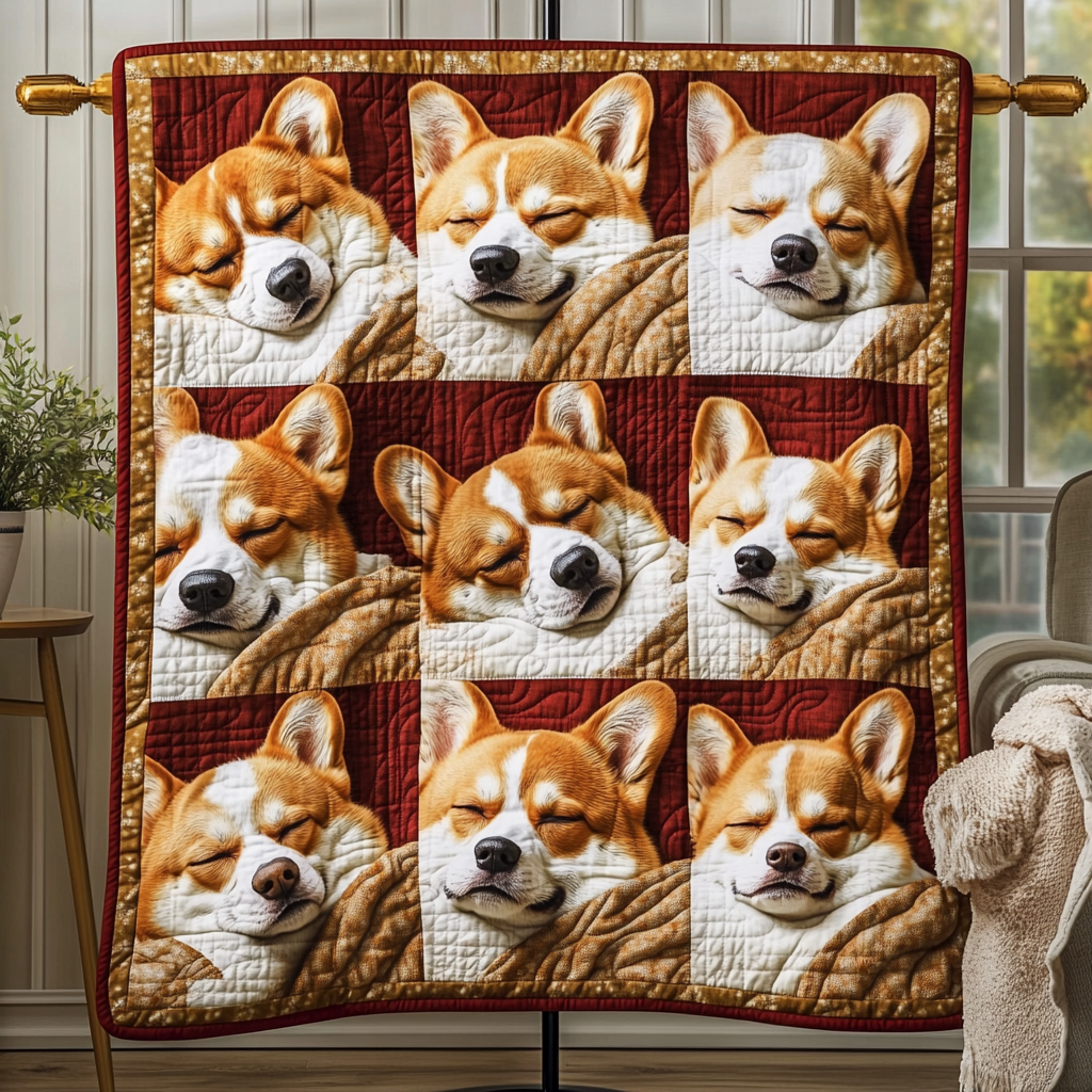 Corgi Pals Quilted Blanket NCU0VH168