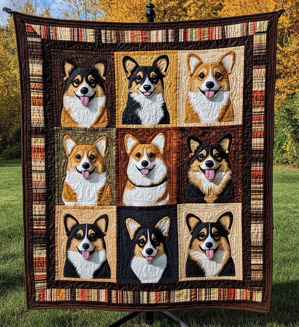 Corgi Paws and Dreams Quilted Blanket NCU0PT762