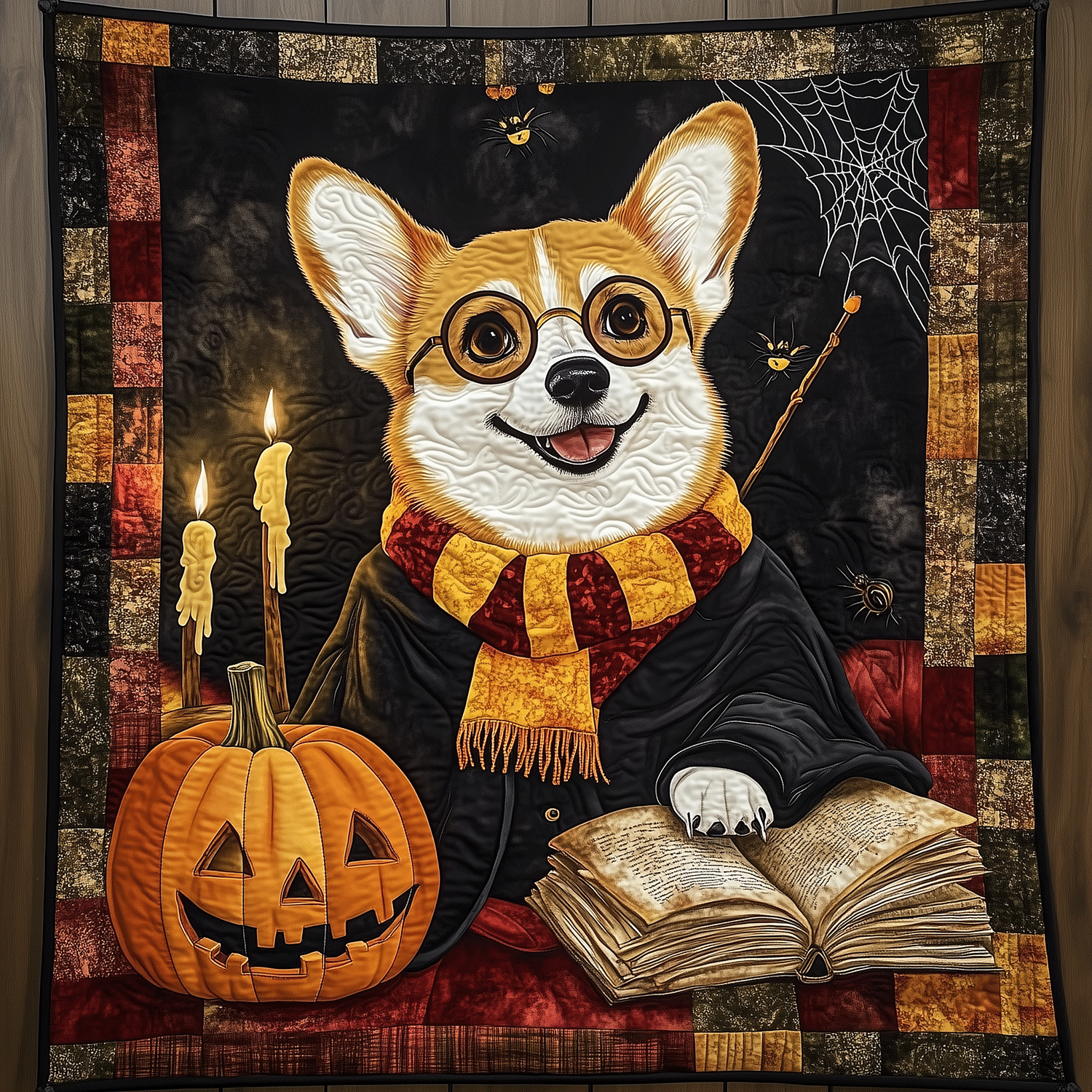 Corgi Witchcraft Quilted Blanket NCU0TH1751