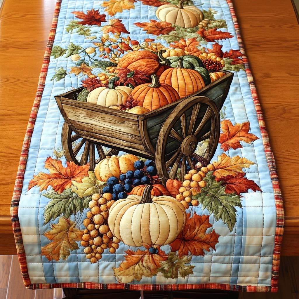 Cornucopia Wagon Ride Quilted Table Runner NCU0NT1210