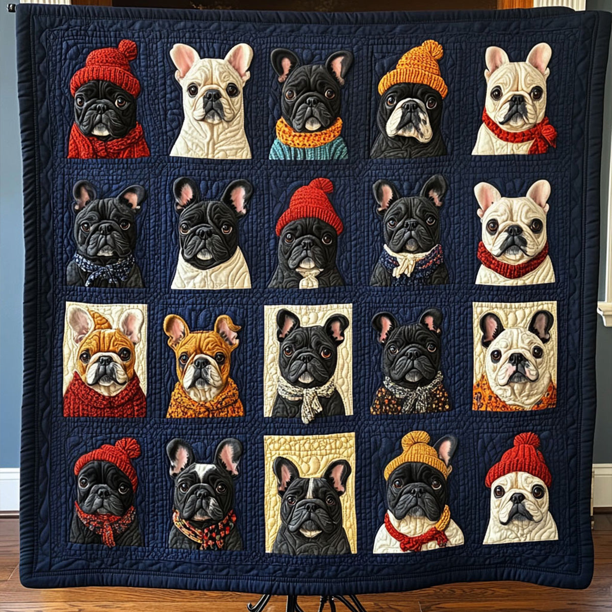 Cozy Bulldog Wonderland Quilted Blanket NCU0PT1540