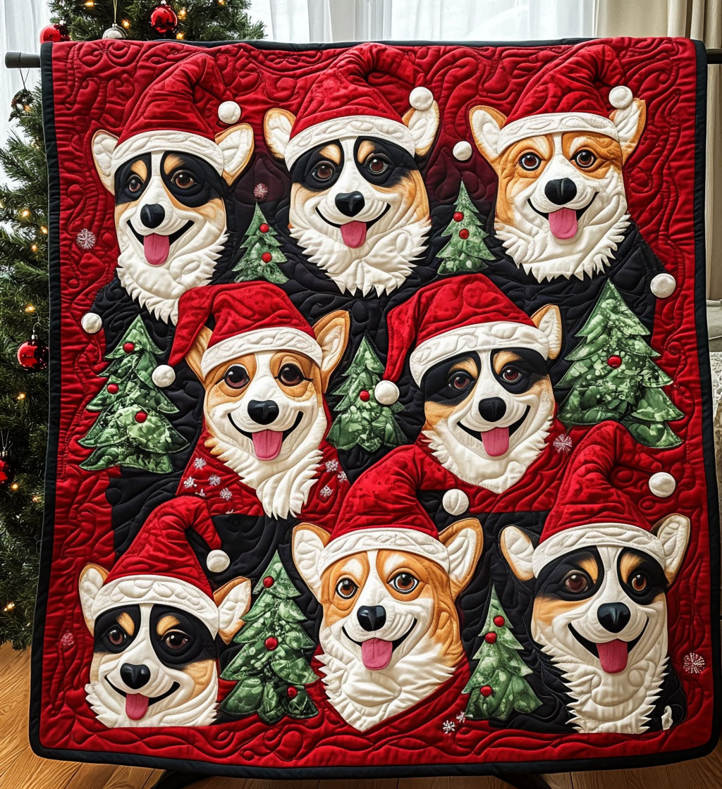 Cozy Corgi Retreat Quilted Blanket NCU0PT765