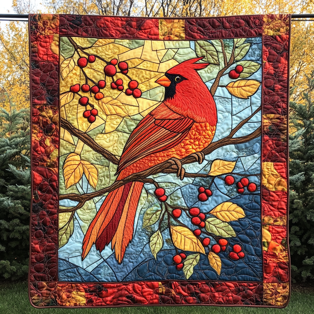 Crimson Serenity Quilted Blanket NCU0DK857