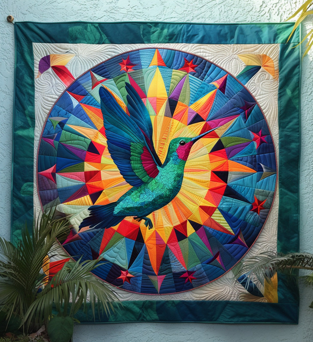 Cultural Hummingbird Quilted Blanket NCU0PT237