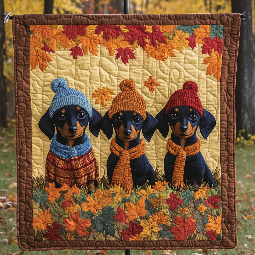 Curious Sausage Quilted Blanket NCU0DK1178