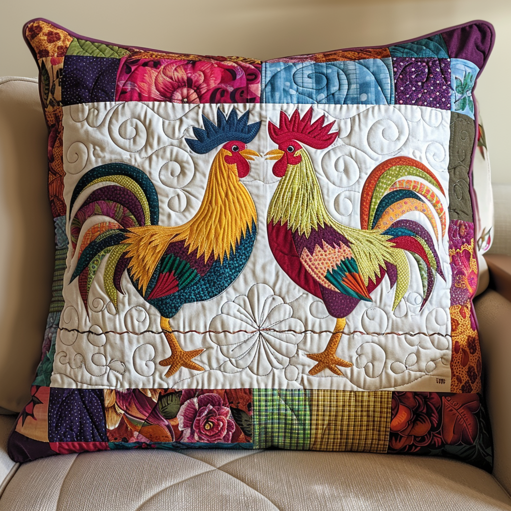 Cute Chicken Quilted Pillow Case NCU0TL517