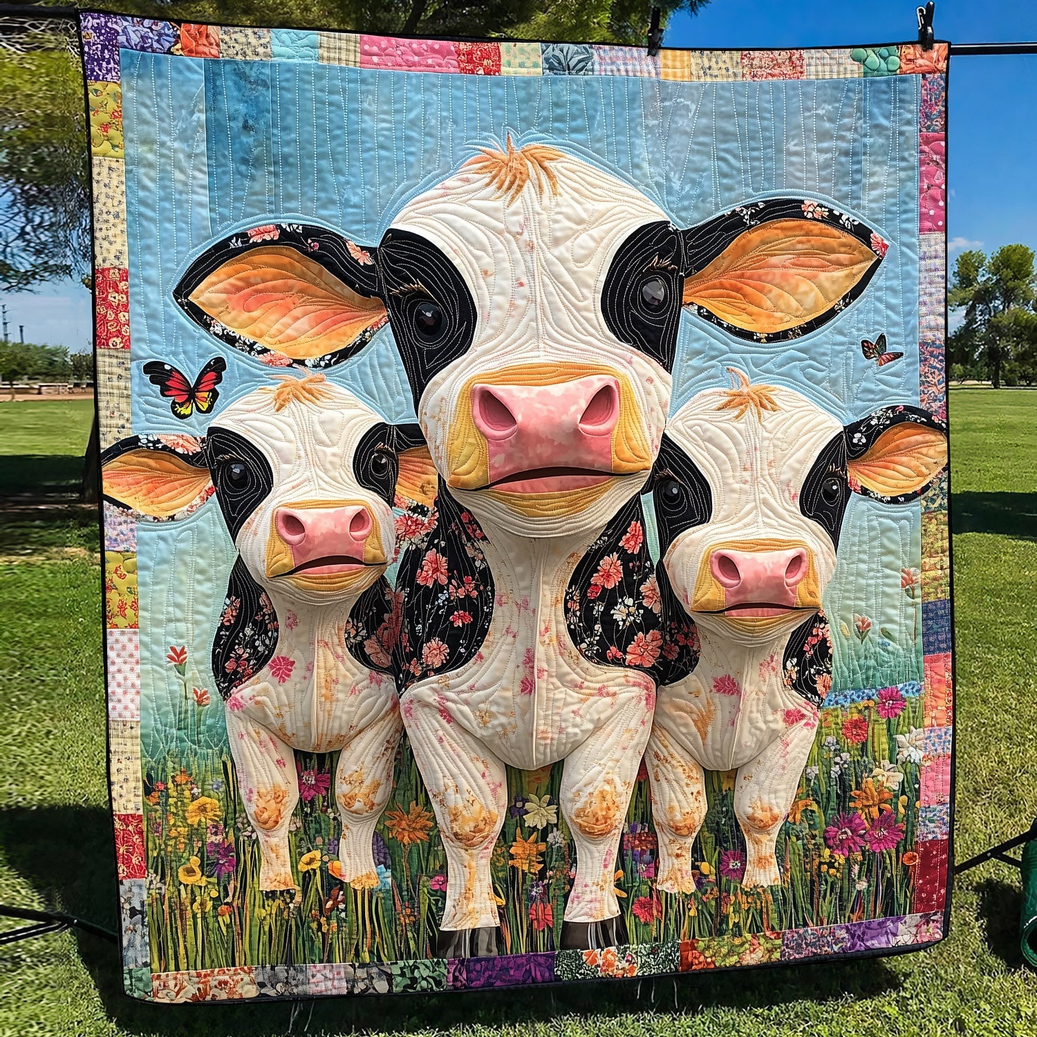 Dairy Buddies Quilted Blanket NCU0TH1364